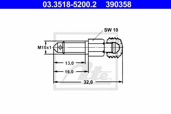 Болт воздушного клапана / вентиль ATE 03.3518-5200.2
