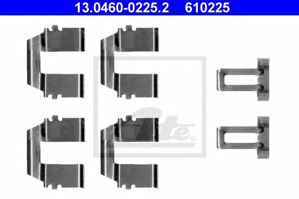 Комплектующие, колодки дискового тормоза ATE 13.0460-0225.2