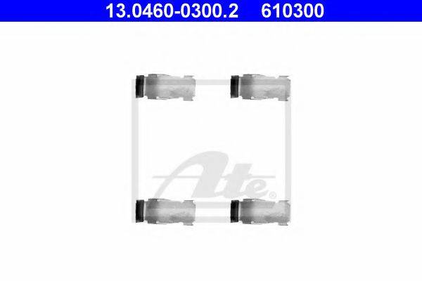 Комплектующие, колодки дискового тормоза ATE 13.0460-0300.2
