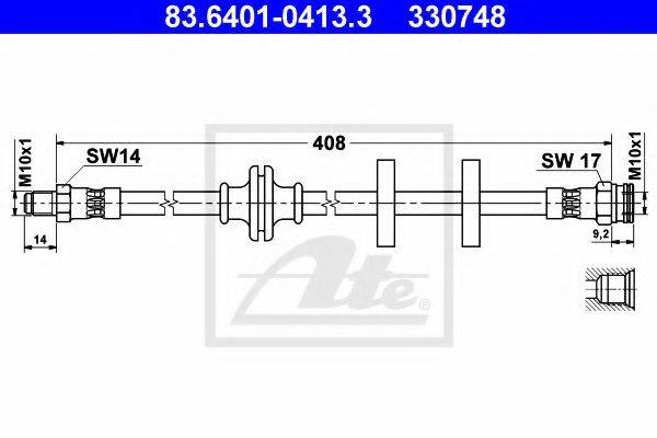Тормозной шланг ATE 83.6401-0413.3