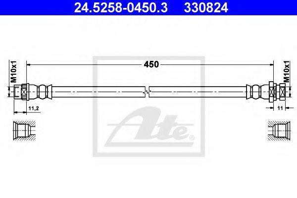 Тормозной шланг ATE 24.5258-0450.3