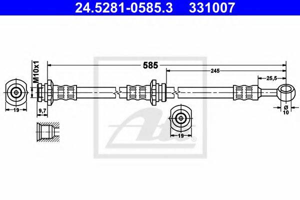 Тормозной шланг ATE 24.5281-0585.3