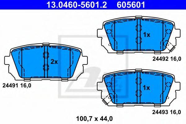 ATE 13046056012 Комплект тормозных колодок, дисковый тормоз