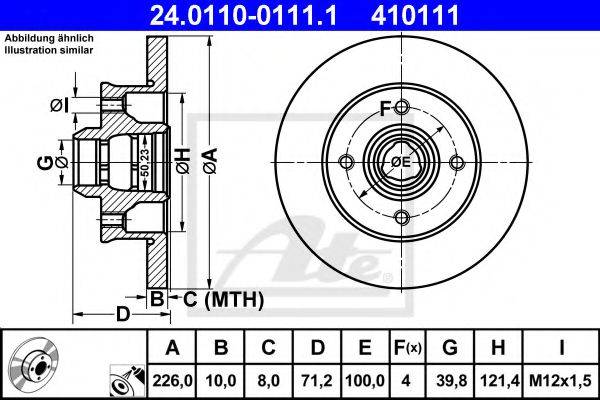 Тормозной диск ATE 24.0110-0111.1