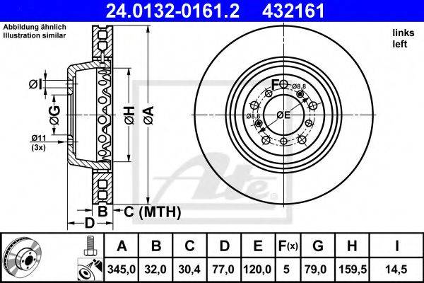 Тормозной диск ATE 24.0132-0161.2