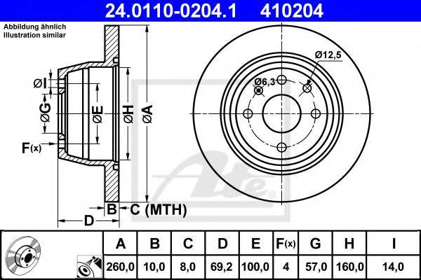 Тормозной диск ATE 24.0110-0204.1
