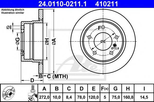 Тормозной диск ATE 24.0110-0211.1