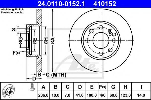 Тормозной диск ATE 24.0110-0152.1