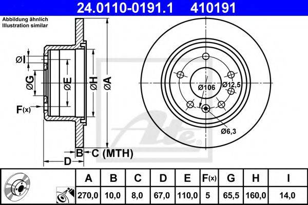 Тормозной диск ATE 24.0110-0191.1