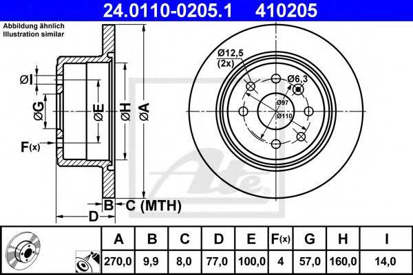 Тормозной диск ATE 24.0110-0205.1