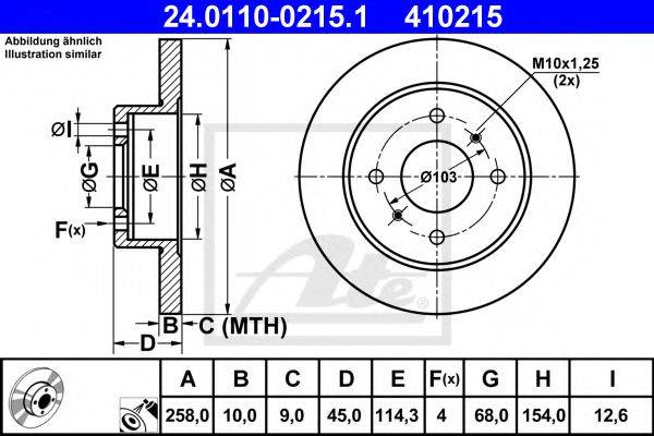 Тормозной диск ATE 24.0110-0215.1