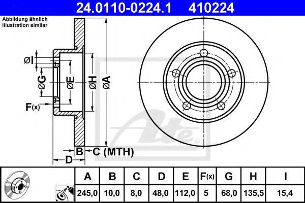 Тормозной диск ATE 24.0110-0224.1