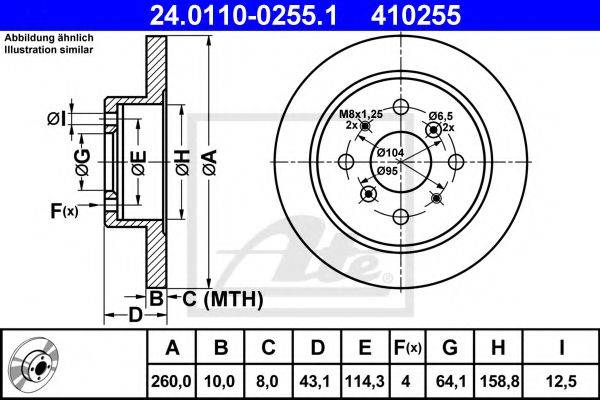 Тормозной диск ATE 24.0110-0255.1