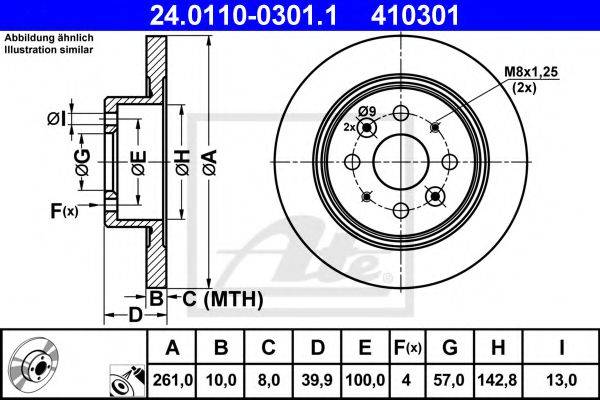 Тормозной диск ATE 24.0110-0301.1