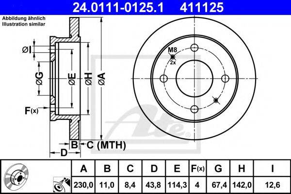 Тормозной диск ATE 24.0111-0125.1