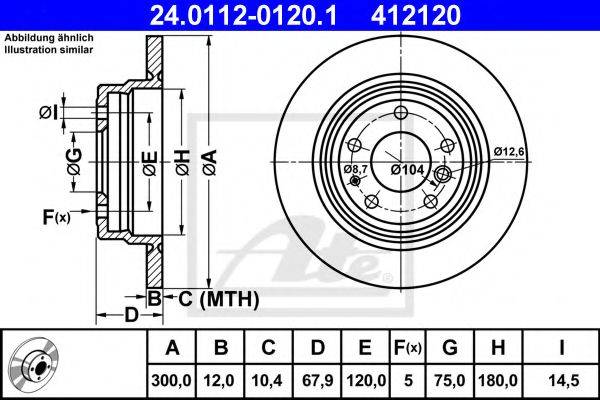 Тормозной диск ATE 24.0112-0120.1