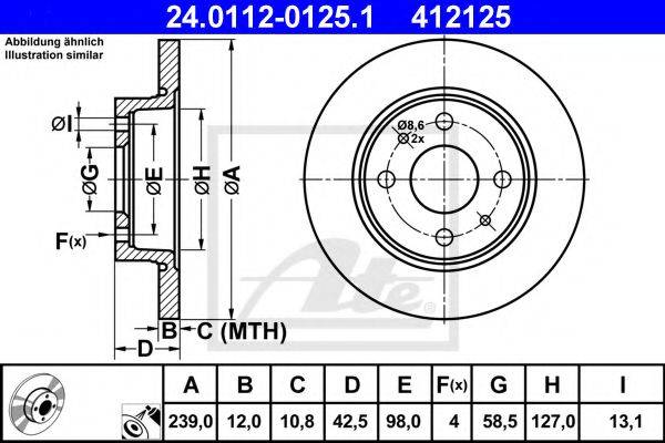 Тормозной диск ATE 24.0112-0125.1