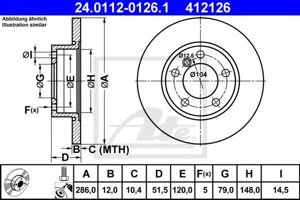 Тормозной диск ATE 24.0112-0126.1