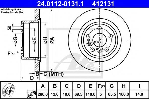 Тормозной диск ATE 24.0112-0131.1