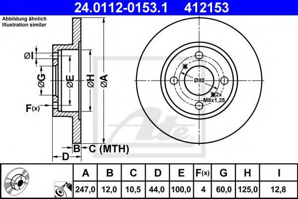 Тормозной диск ATE 24.0112-0153.1