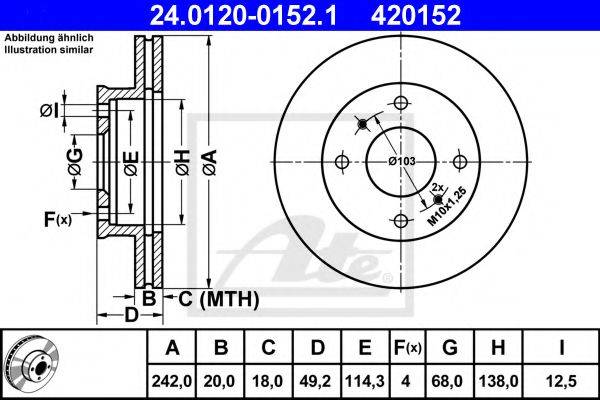 Тормозной диск ATE 24.0120-0152.1