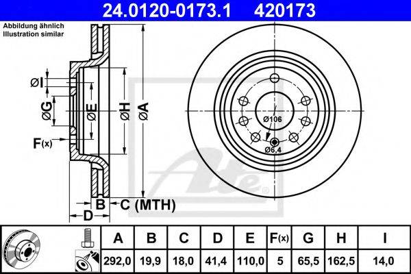 Тормозной диск ATE 24.0120-0173.1