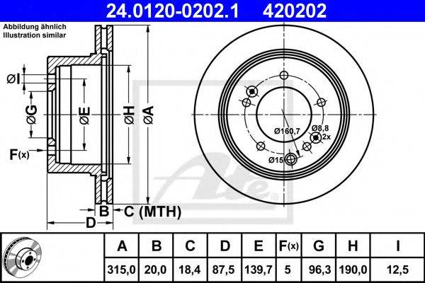 Тормозной диск ATE 24.0120-0202.1