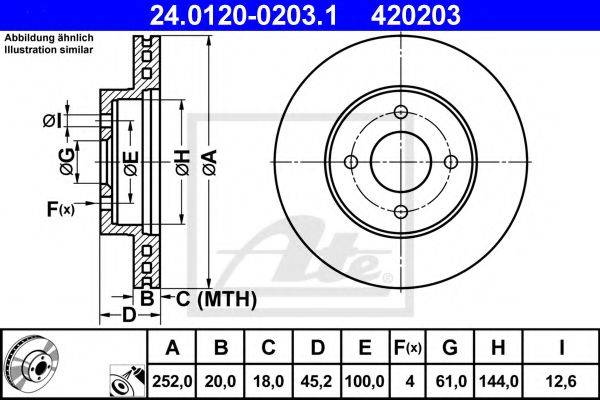 Тормозной диск ATE 24.0120-0203.1
