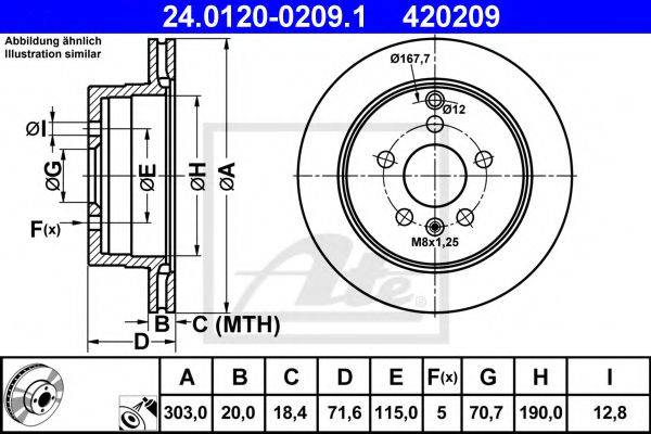 Тормозной диск ATE 24.0120-0209.1
