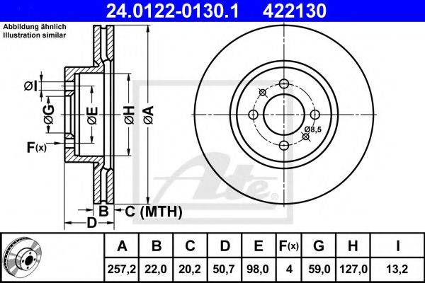 Тормозной диск ATE 24.0122-0130.1