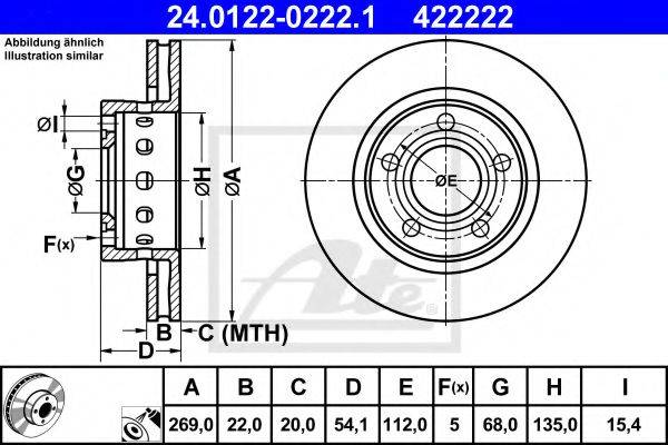 Тормозной диск ATE 24.0122-0222.1