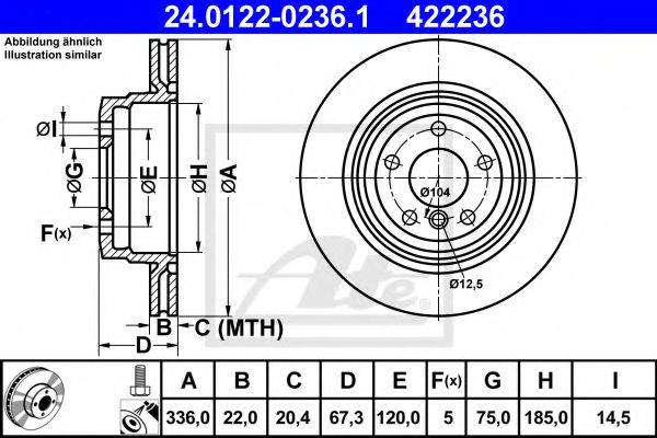 Тормозной диск ATE 24.0122-0236.1