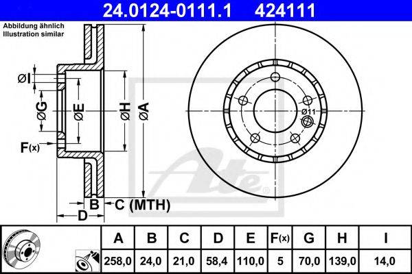 Тормозной диск ATE 24.0124-0111.1