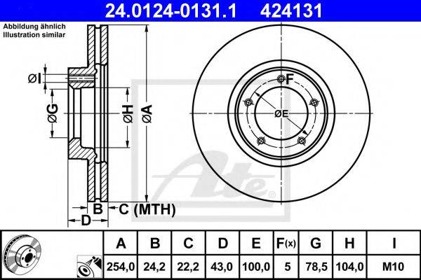 Тормозной диск ATE 24.0124-0131.1