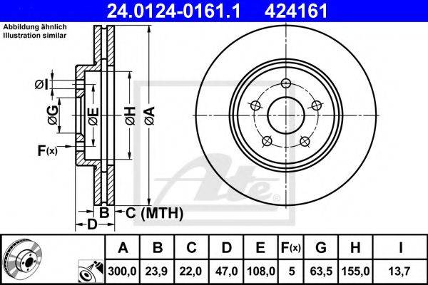 Тормозной диск ATE 24.0124-0161.1