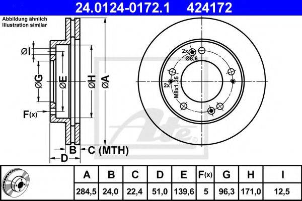 Тормозной диск ATE 24.0124-0172.1