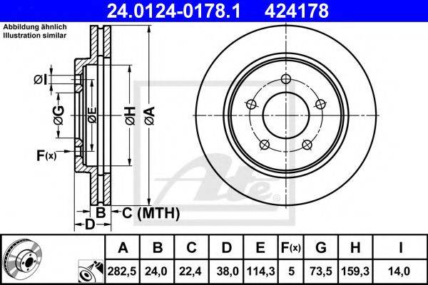 Тормозной диск ATE 24.0124-0178.1