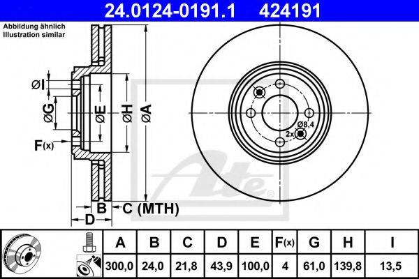 Тормозной диск ATE 24.0124-0191.1
