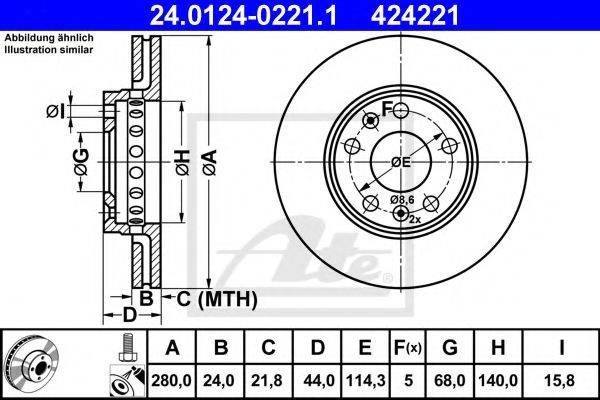 Тормозной диск ATE 24.0124-0221.1