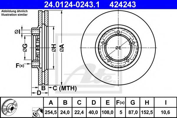 Тормозной диск ATE 24.0124-0243.1