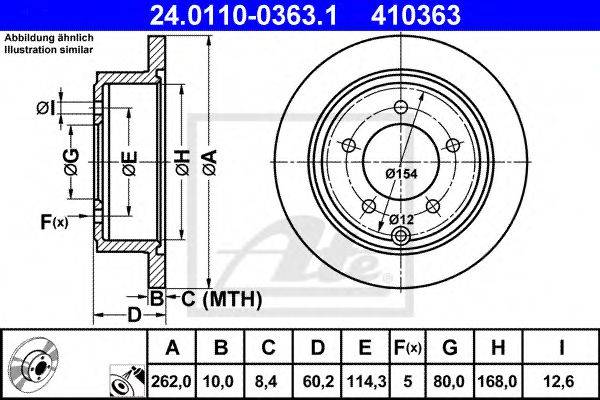 Тормозной диск ATE 24.0110-0363.1