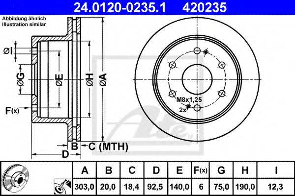 Тормозной диск ATE 24.0120-0235.1