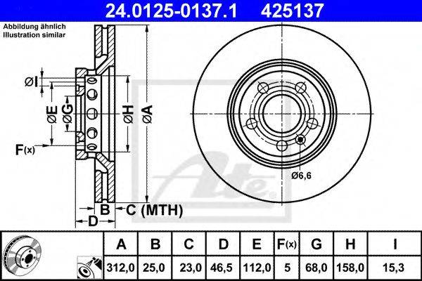 Тормозной диск ATE 24.0125-0137.1