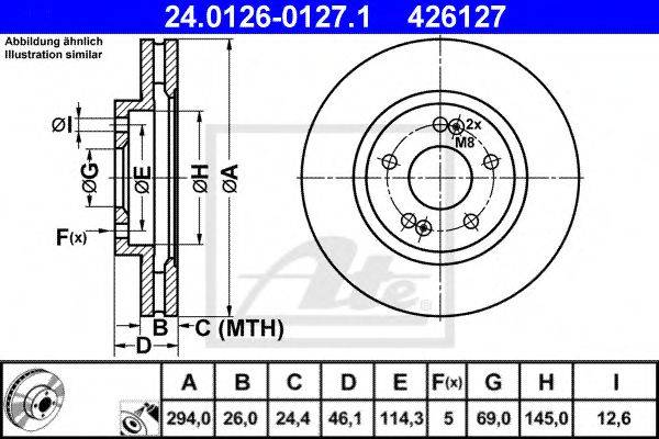 Тормозной диск ATE 24.0126-0127.1