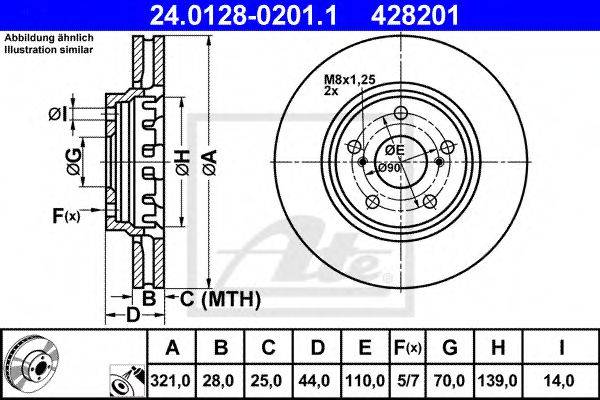 ATE 24012802011 Тормозной диск