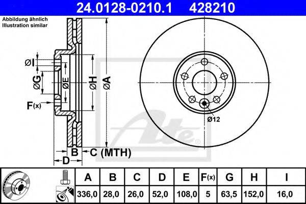Тормозной диск ATE 24.0128-0210.1