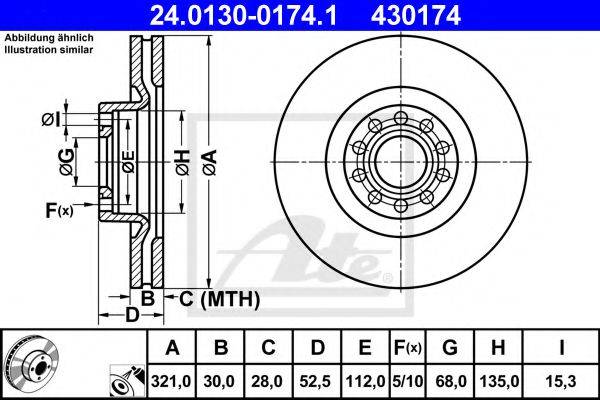 Тормозной диск ATE 24.0130-0174.1