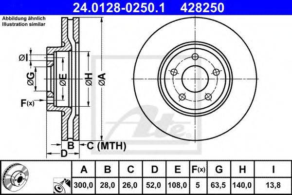 Тормозной диск ATE 24.0128-0250.1