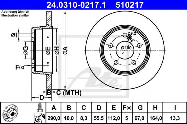 Тормозной диск ATE 24.0310-0217.1