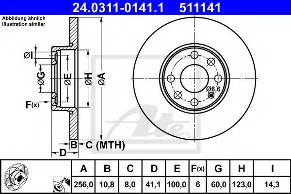 Тормозной диск ATE 24.0311-0141.1